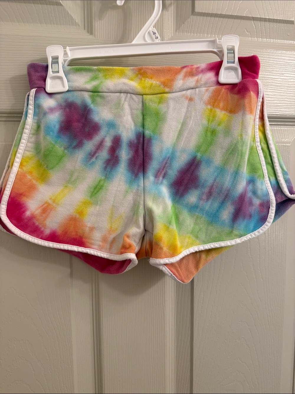 Tractr Tie-Dye Athletic Shorts in Rainbow Hues